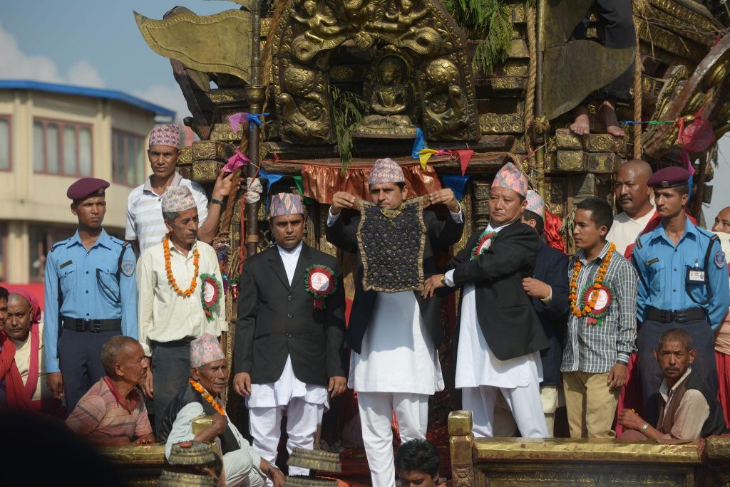 Bhoto Jatra 2083 crowd gathered at Jawalakhel during vest display